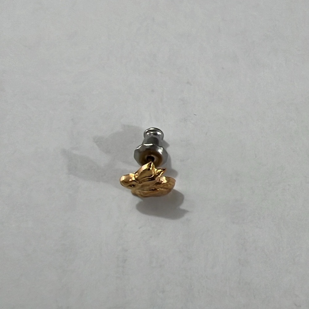 14K Gold Rabbit Earrings - Picture 4 of 5